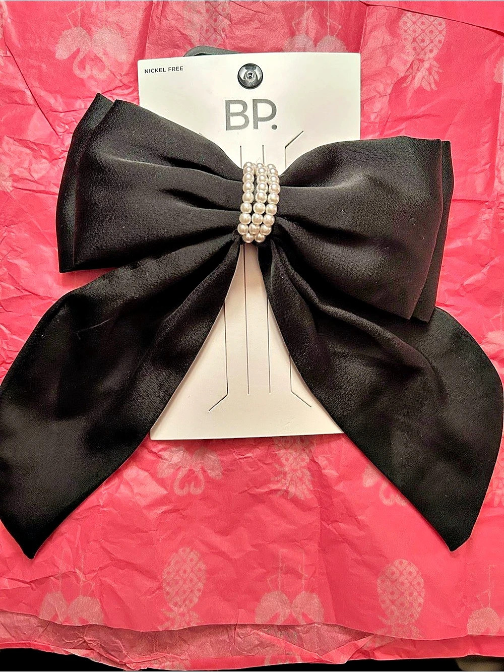 Nordstrom Black Bow Hair Clip NWT